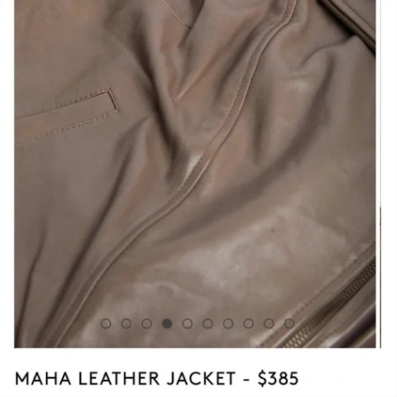 NEW NWT ABLE Maha Leather Jacket in Slate - Picture 3 of 4